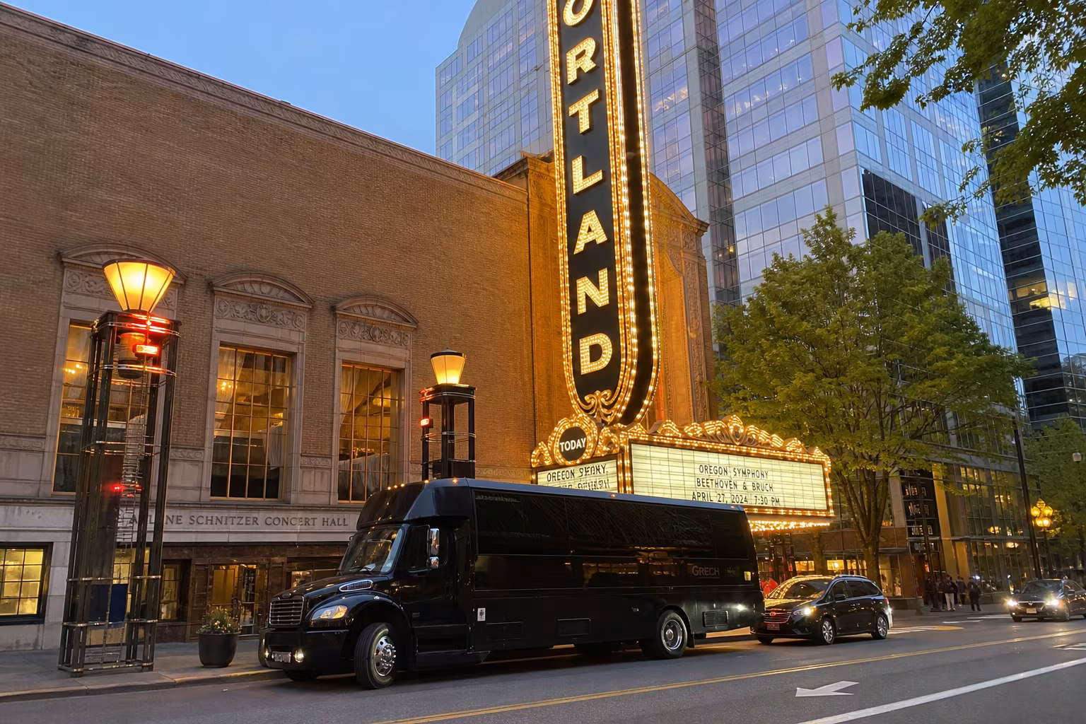 Rent a Bus to the Arlene Schnitzer Concert Hall & Downtown Theater District