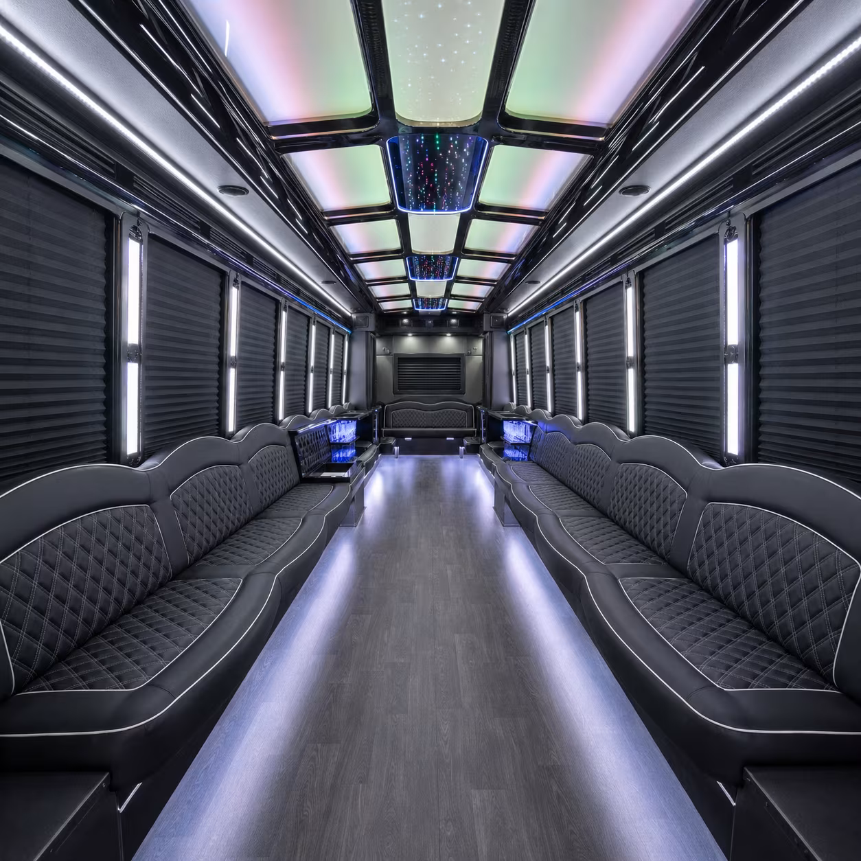 40 Passenger Party Bus Interior