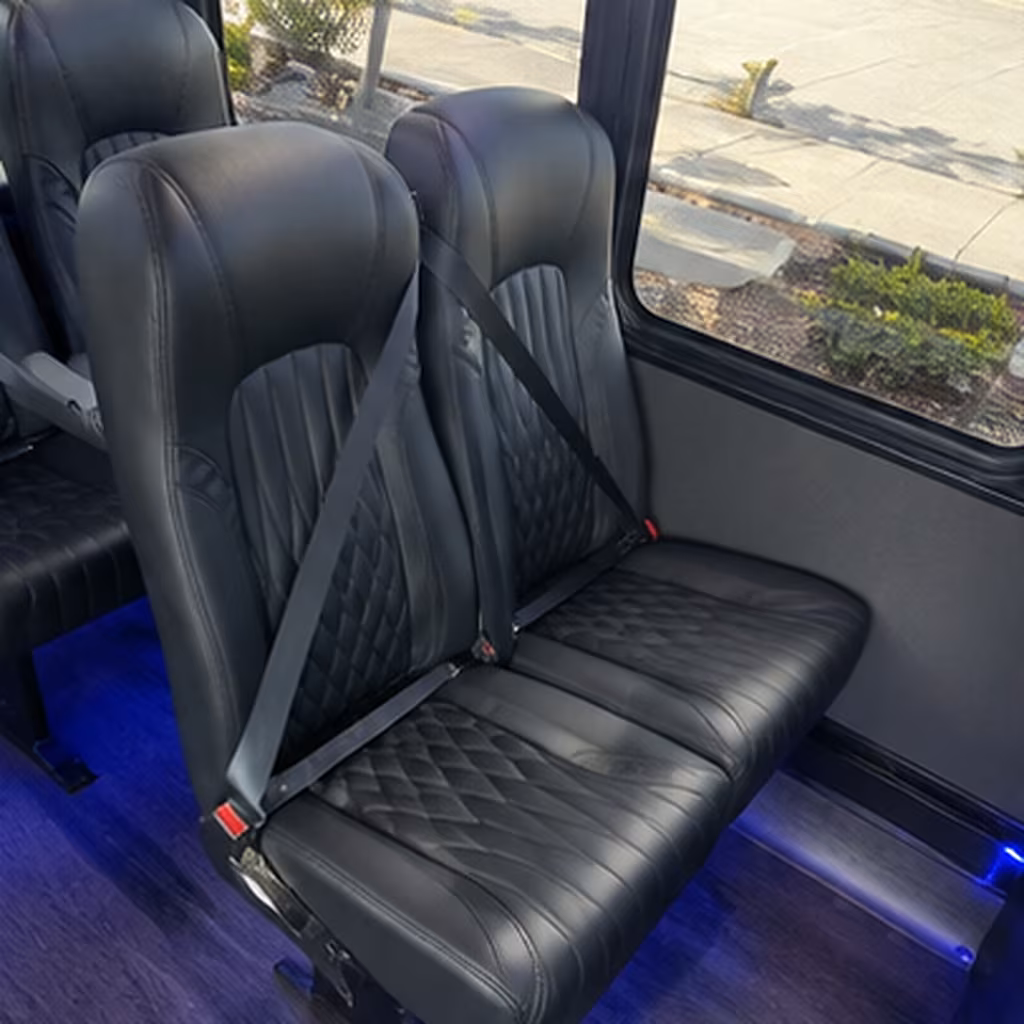 Portland Airport Shuttle & Transportation party bus interior