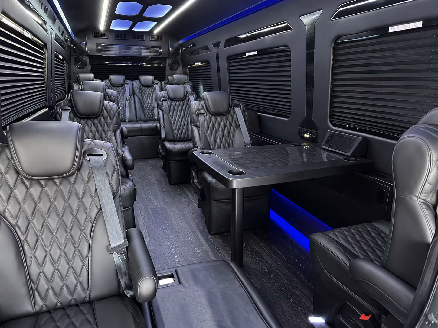 Portland Airport Shuttle & Transportation party bus interior
