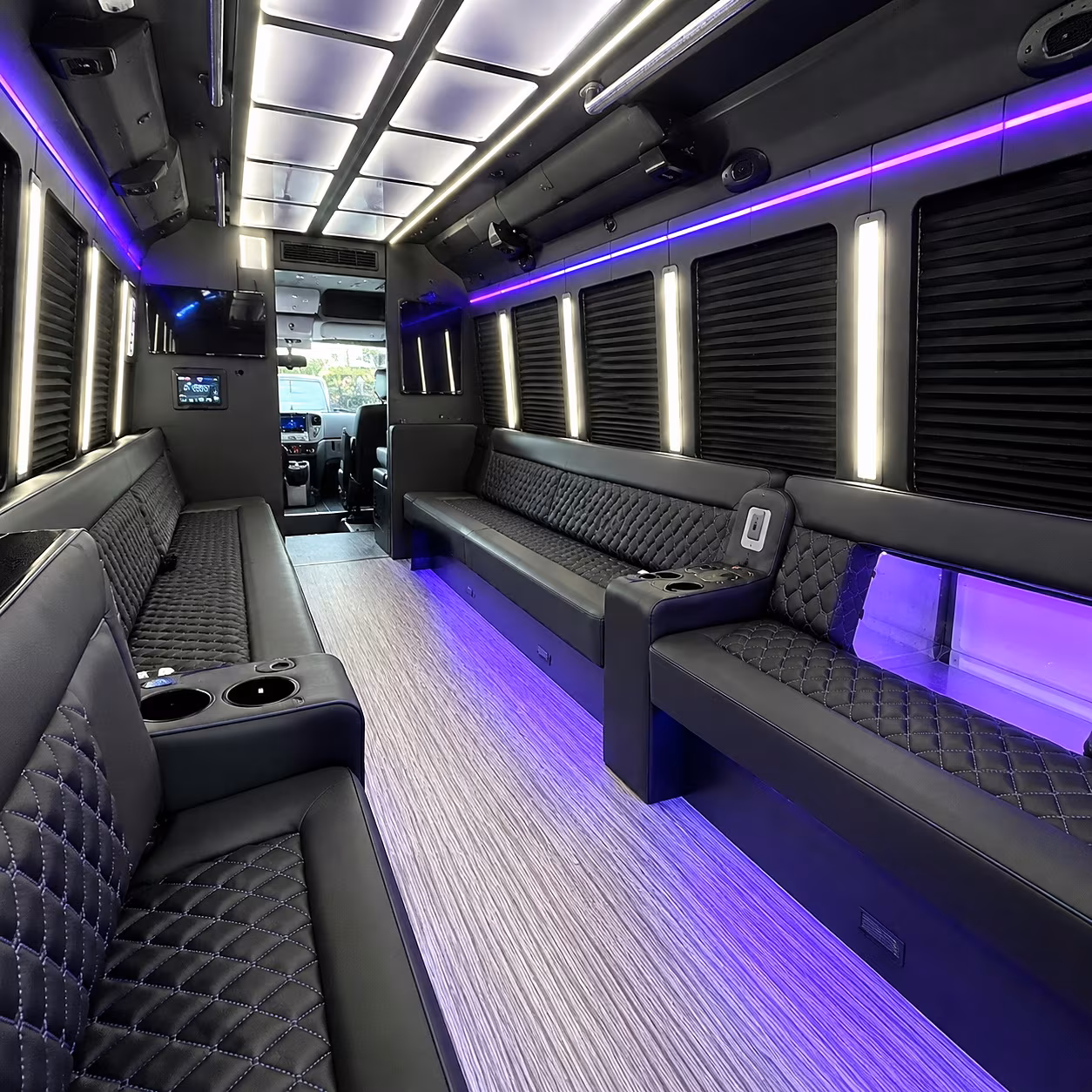 Portland Bachelor & Bachelorette Transportation party bus interior