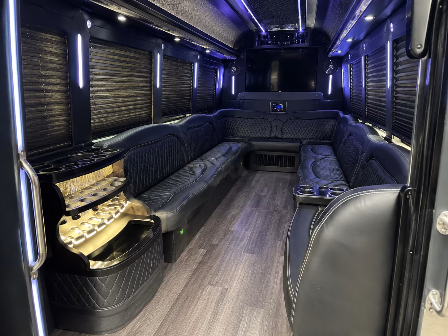 Portland Private Event Transportation party bus interior