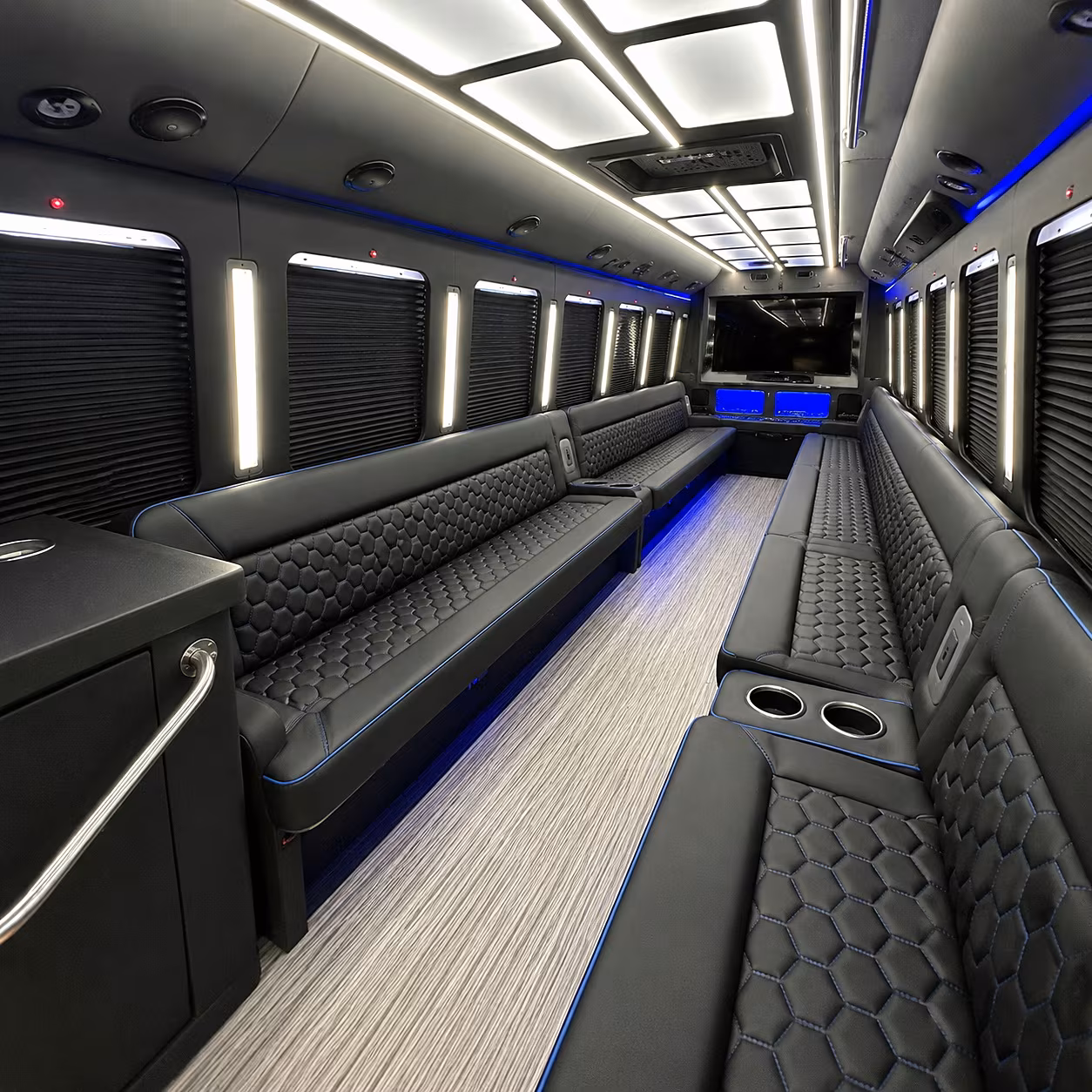 Portland Sporting Event Transportation party bus interior