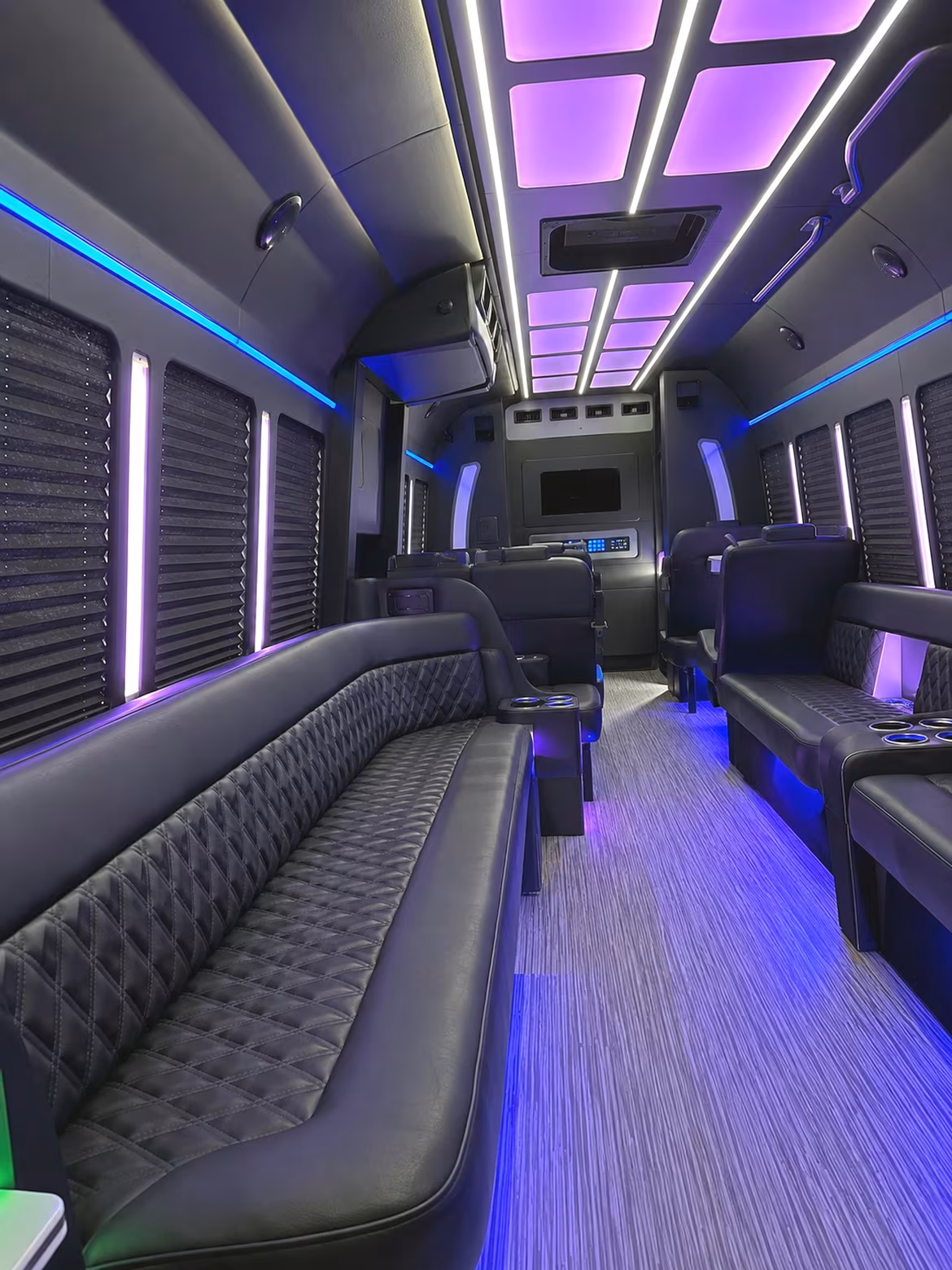 Portland Sporting Event Transportation party bus interior
