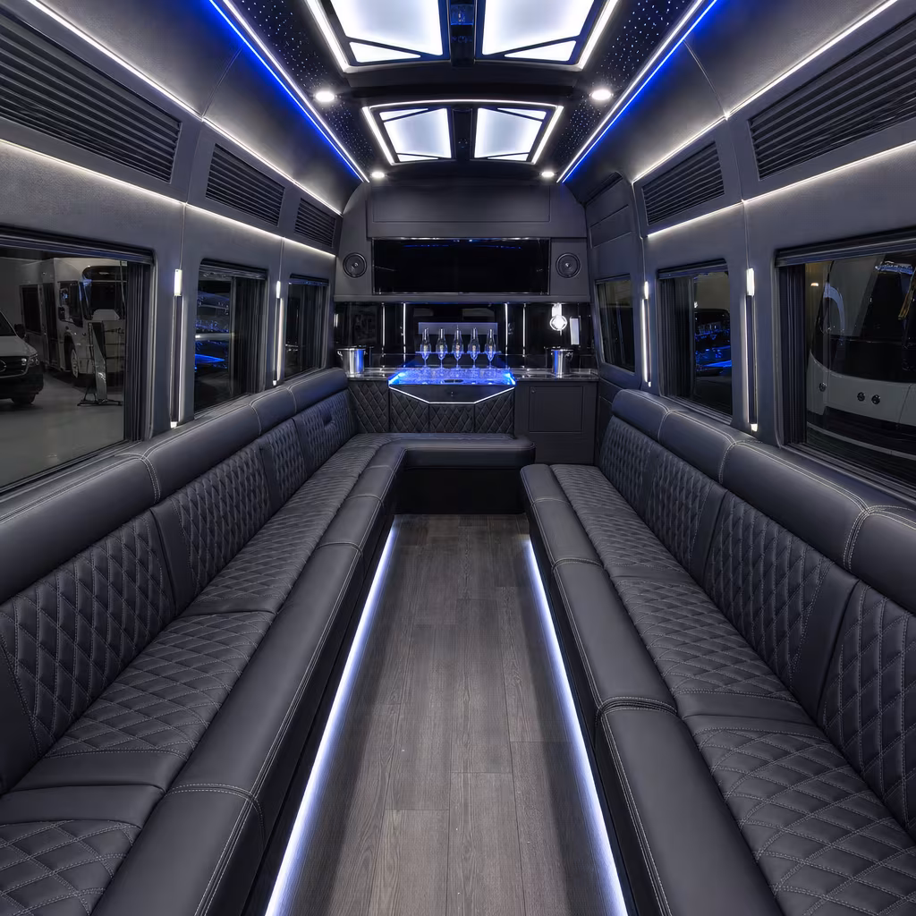 14 Passenger Sprinter Limo Interior