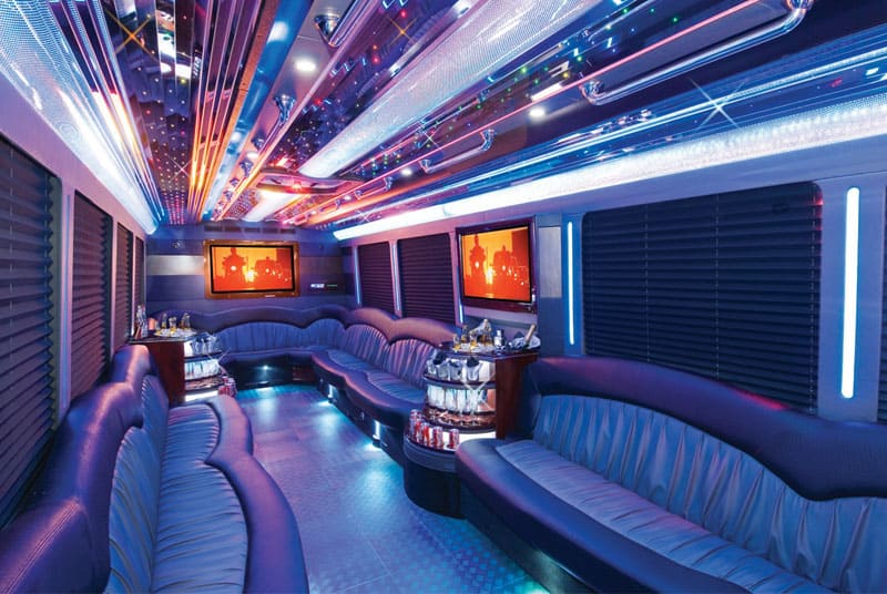 Bend 20 Passenger Party Bus Interior