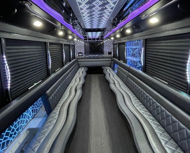 Corvallis 30 Passenger Party Bus White Interior
