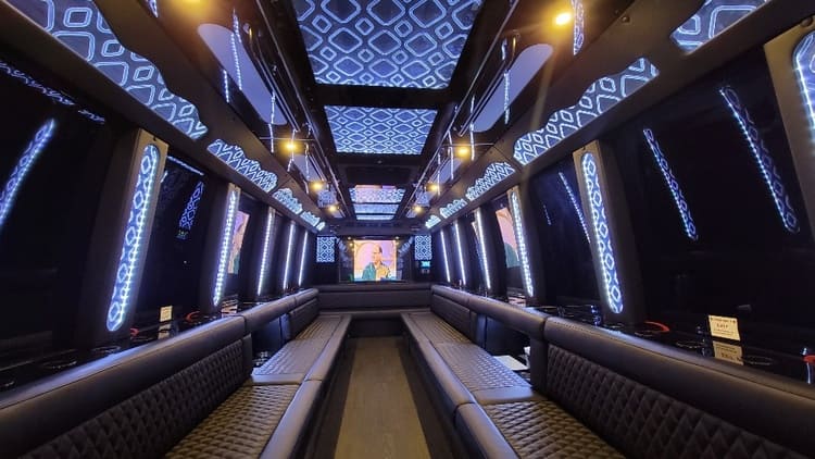 Salem 40 Passenger Limo Bus Interior