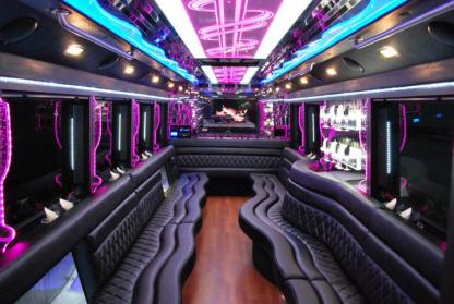 Tacoma 50 Passenger Party Bus Interior